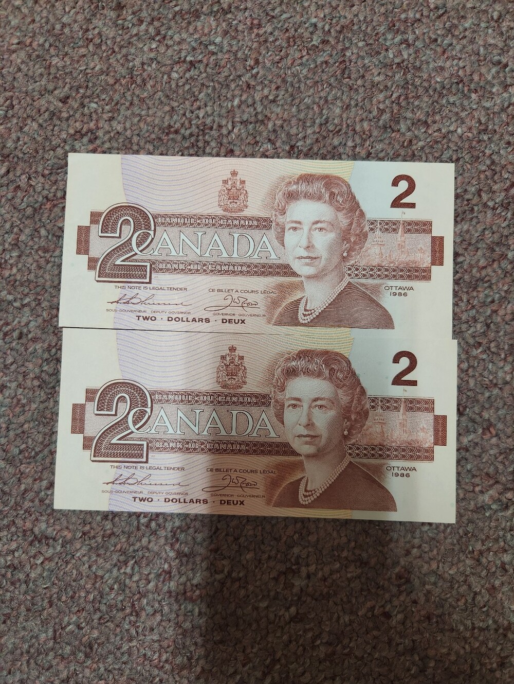 Vintage Canada Two Dollar Banknote Wall Art - Brown